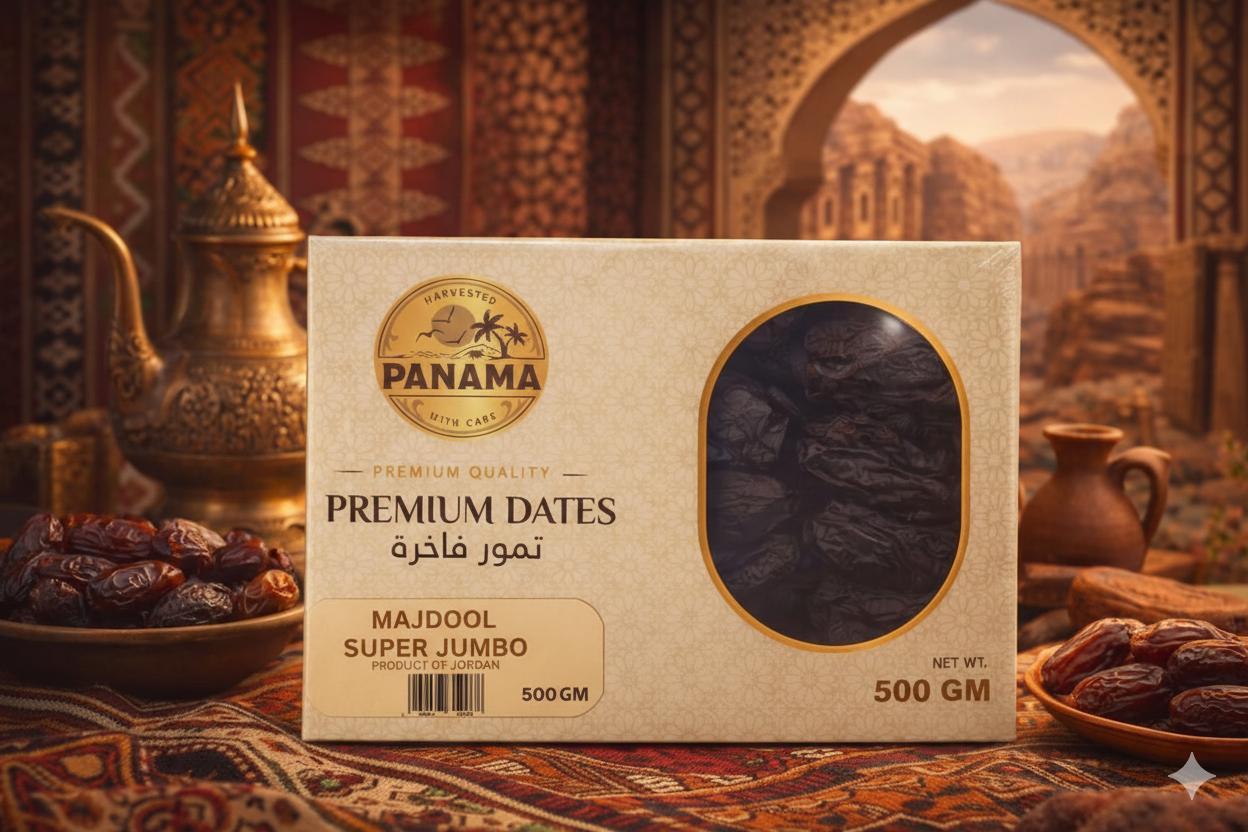 PANAMA DATES MAJDOOL SUPER JUMBO ( JORDAN ) 500 GM